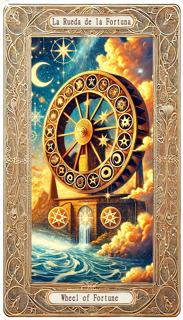 Carta La Rueda de la Fortuna del tarot