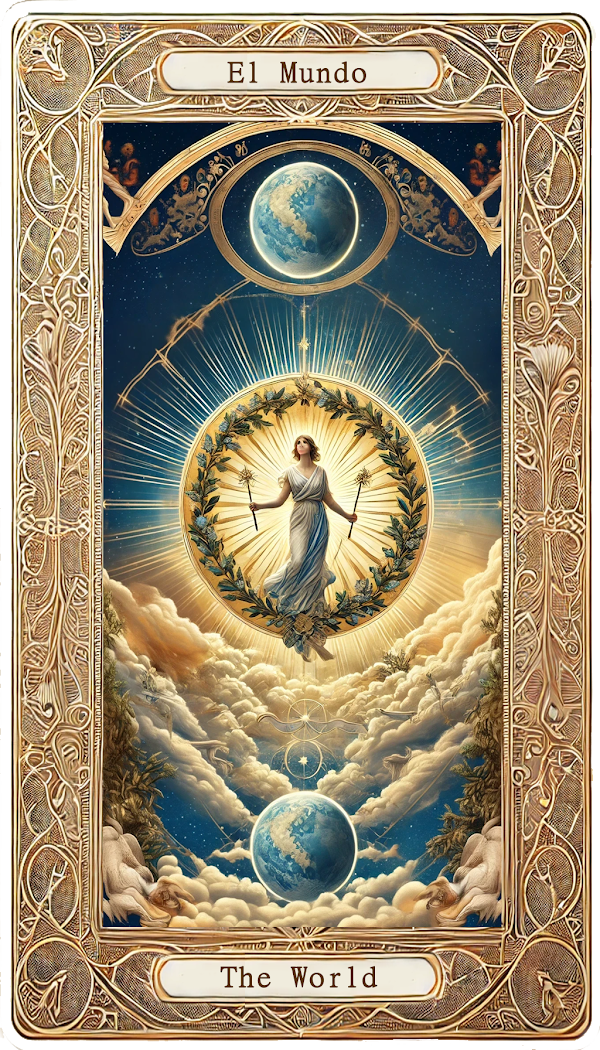 Carta El Mundo del tarot