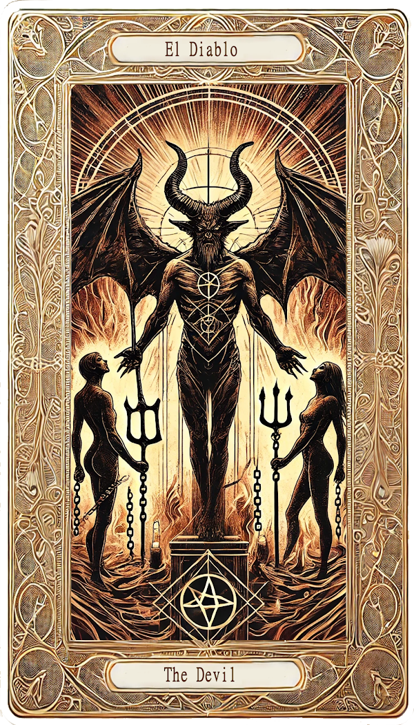 Carta El Diablo del tarot