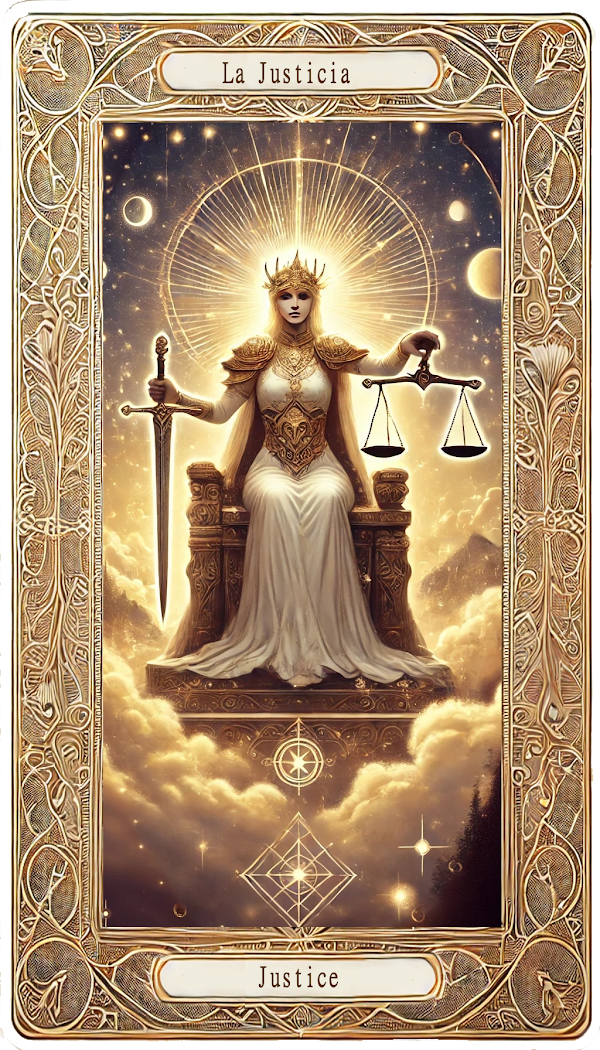 Carta La Justicia del tarot